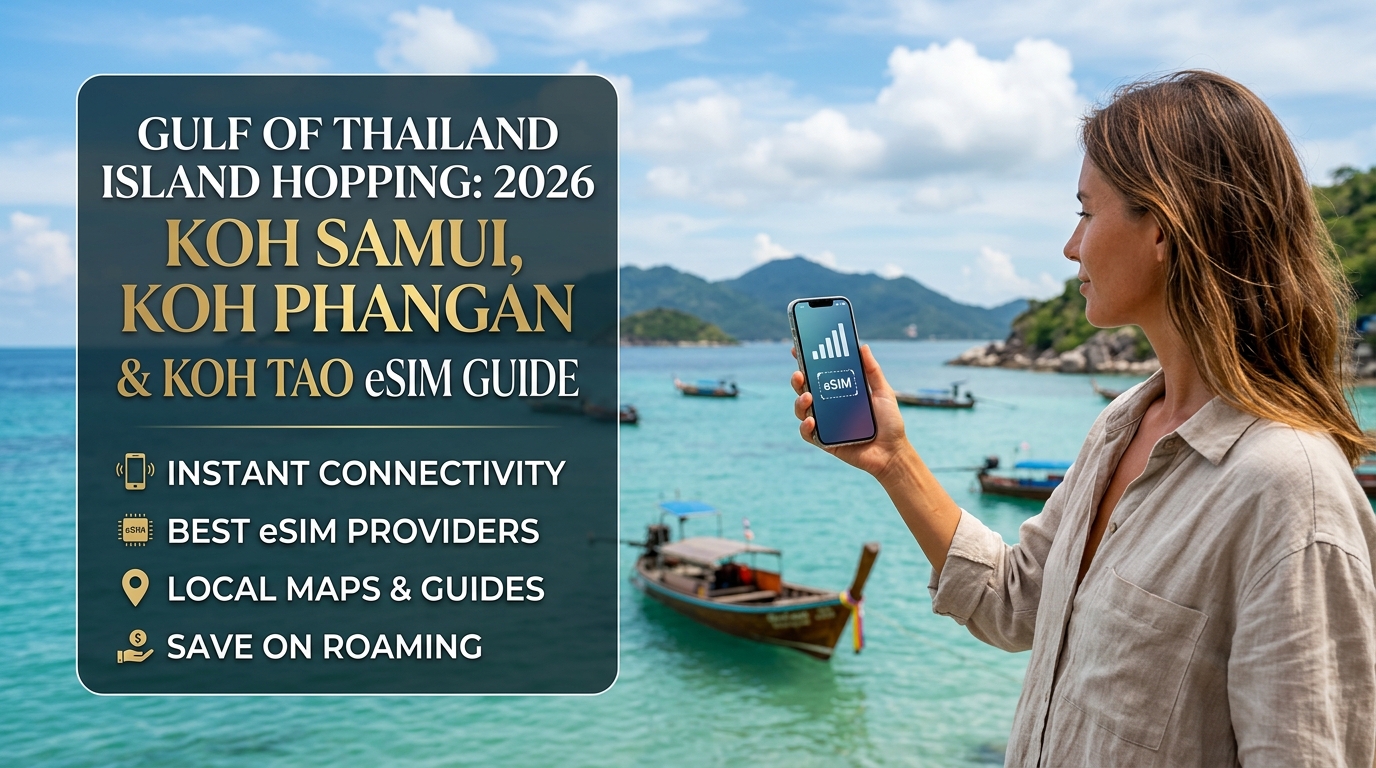 Gulf of Thailand Island Hopping: 2026 Koh Samui, Koh Phangan & Koh Tao eSIM Guide
