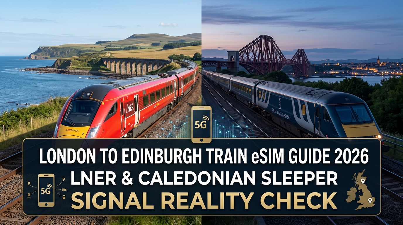 London to Edinburgh Train eSIM Guide 2026: LNER & Caledonian Sleeper Signal Reality Check