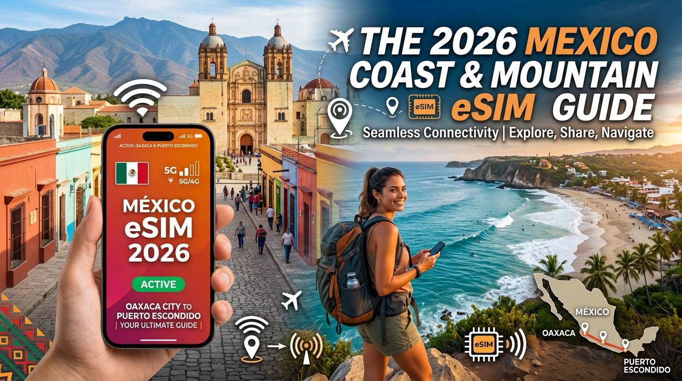 From Oaxaca City to Puerto Escondido: The 2026 Mexico Coast & Mountain eSIM Guide