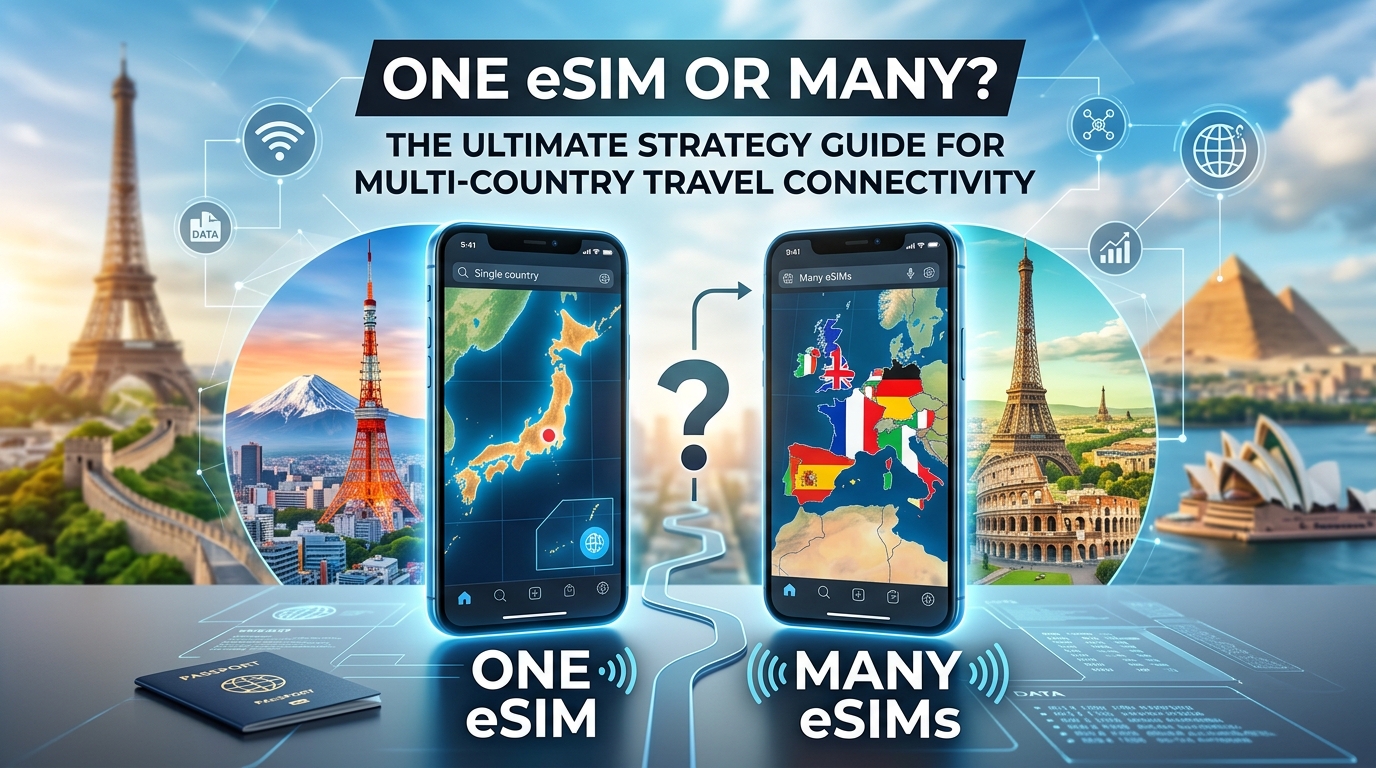 單一 eSIM 還是多個？多國旅遊上網的終極策略指南
