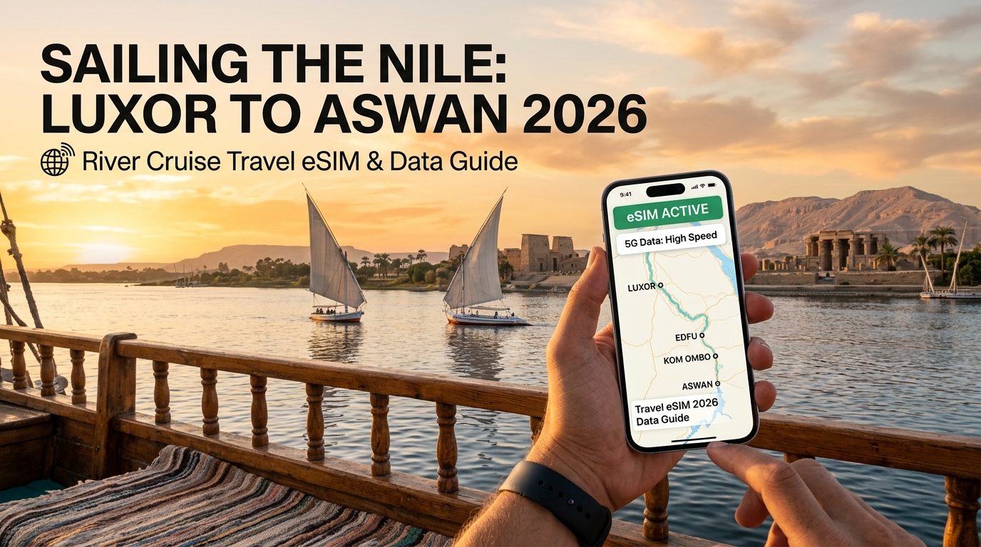 Sailing the Nile: Luxor to Aswan 2026 River Cruise Travel eSIM & Data Guide