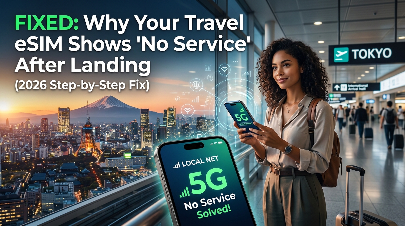 Fixed: Why Your Travel eSIM Shows 'No Service' After Landing (2026 Step-by-Step Fix)