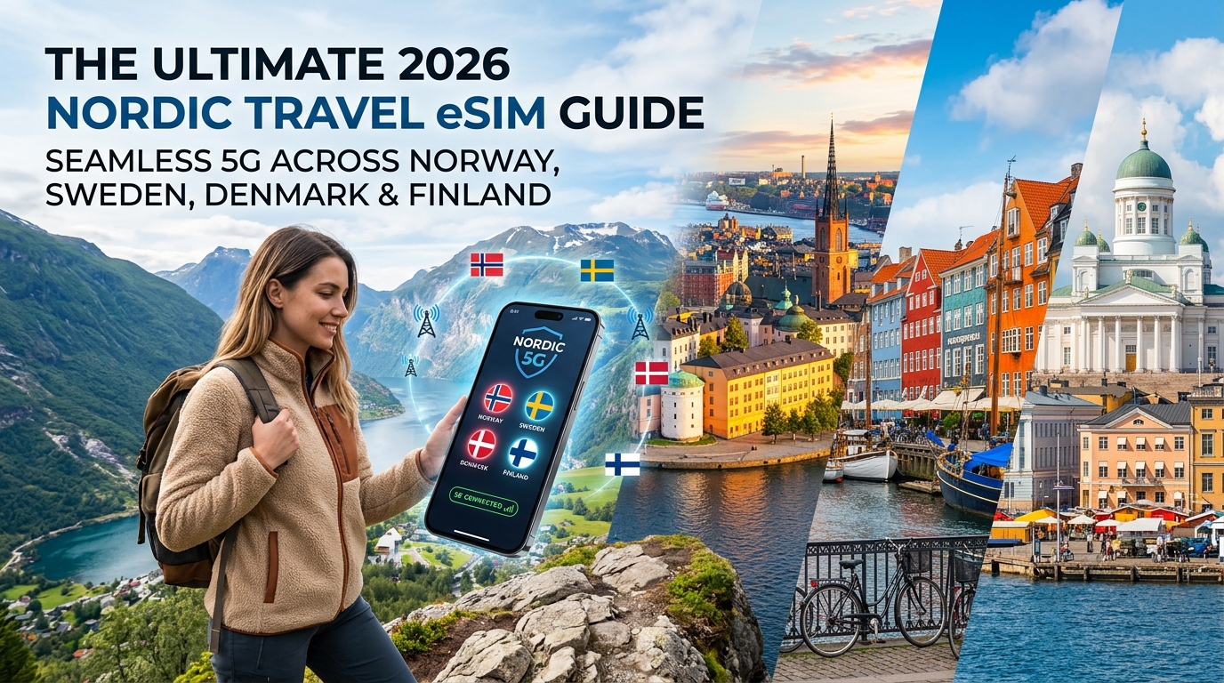 The Ultimate 2026 Nordic Travel eSIM Guide: Seamless 5G Across Norway, Sweden, Denmark, and Finland