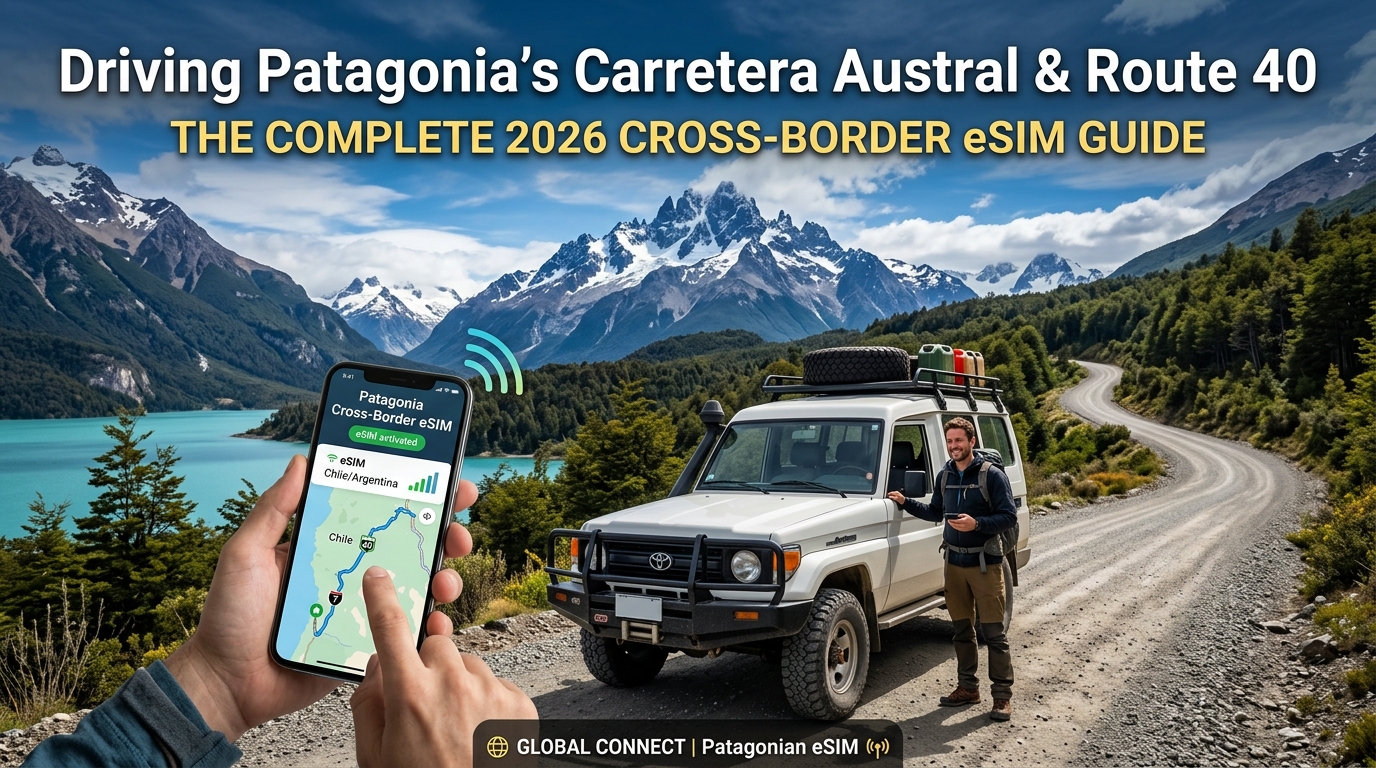 Driving Patagonia’s Carretera Austral & Route 40: The Complete 2026 Cross-Border eSIM Guide