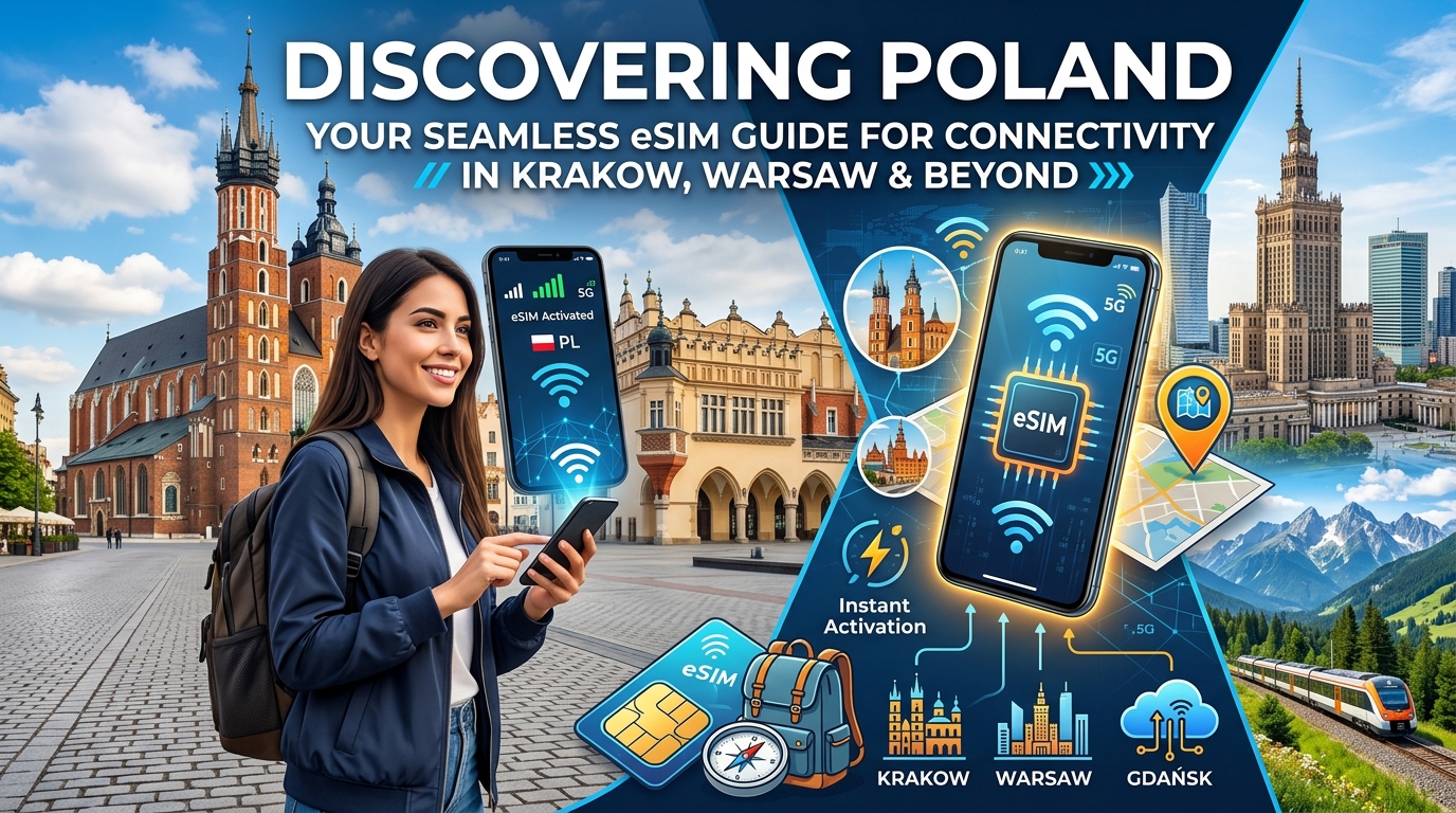 Discovering Poland: Your Seamless eSIM Guide for Connectivity in Krakow, Warsaw & Beyond