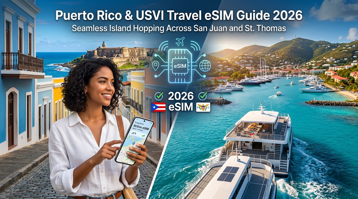 Puerto Rico & USVI Travel eSIM Guide 2026: Seamless Island Hopping Across San Juan and St. Thomas