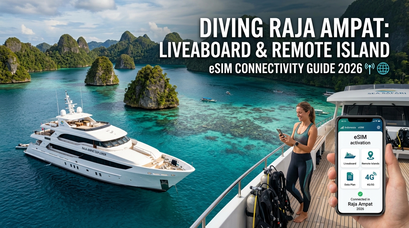 Diving Raja Ampat: Liveaboard & Remote Island eSIM Connectivity Guide 2026