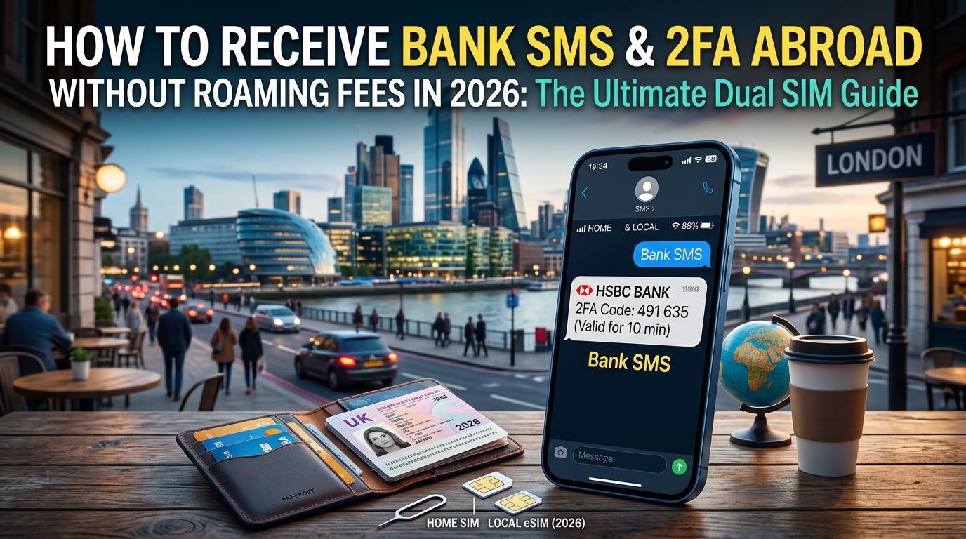 How to Receive Bank SMS and 2FA Abroad Without Roaming Fees in 2026: The Ultimate Dual SIM Guide