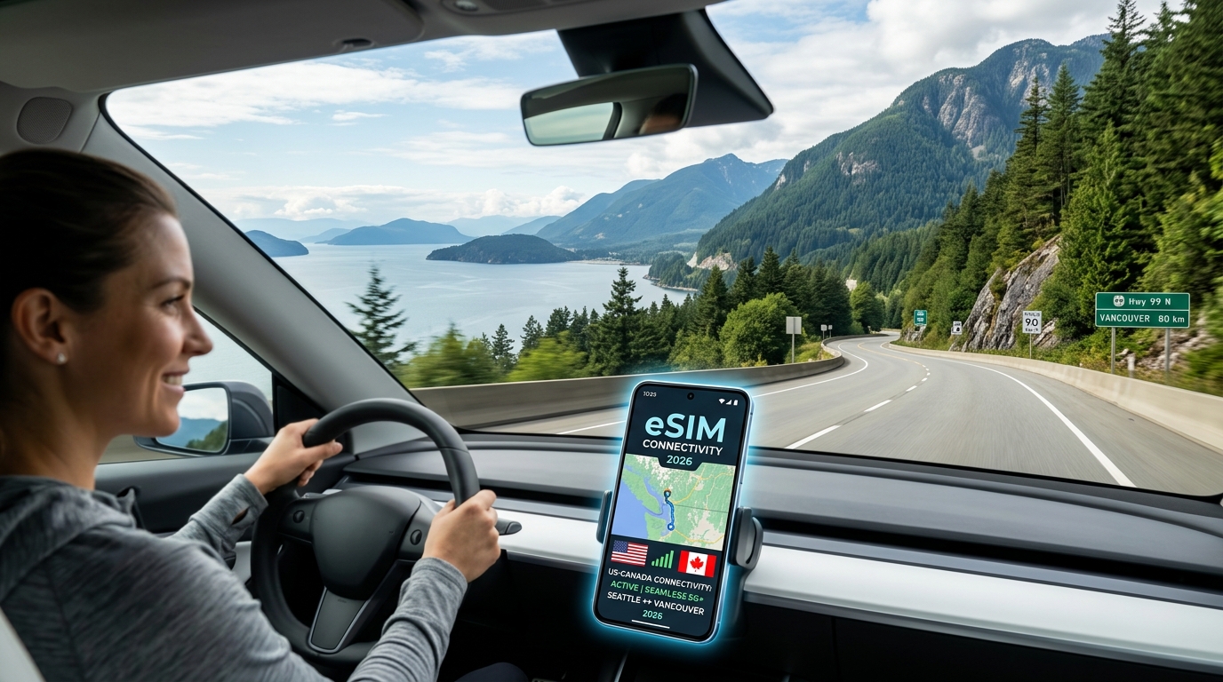 Seattle to Vancouver Road Trip 2026: Seamless US-Canada Cross-Border eSIM Connectivity Guide