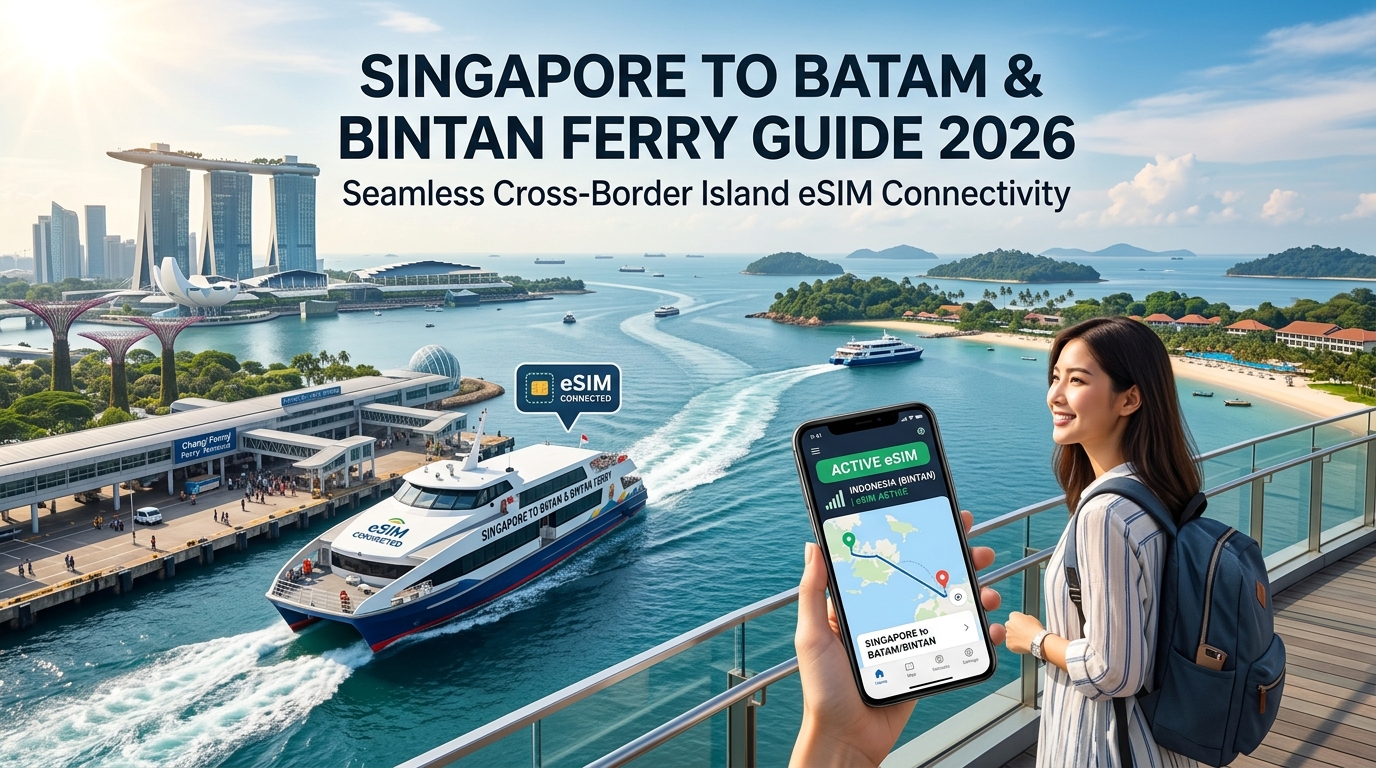 Singapore to Batam & Bintan Ferry Guide 2026: Seamless Cross-Border Island eSIM Connectivity