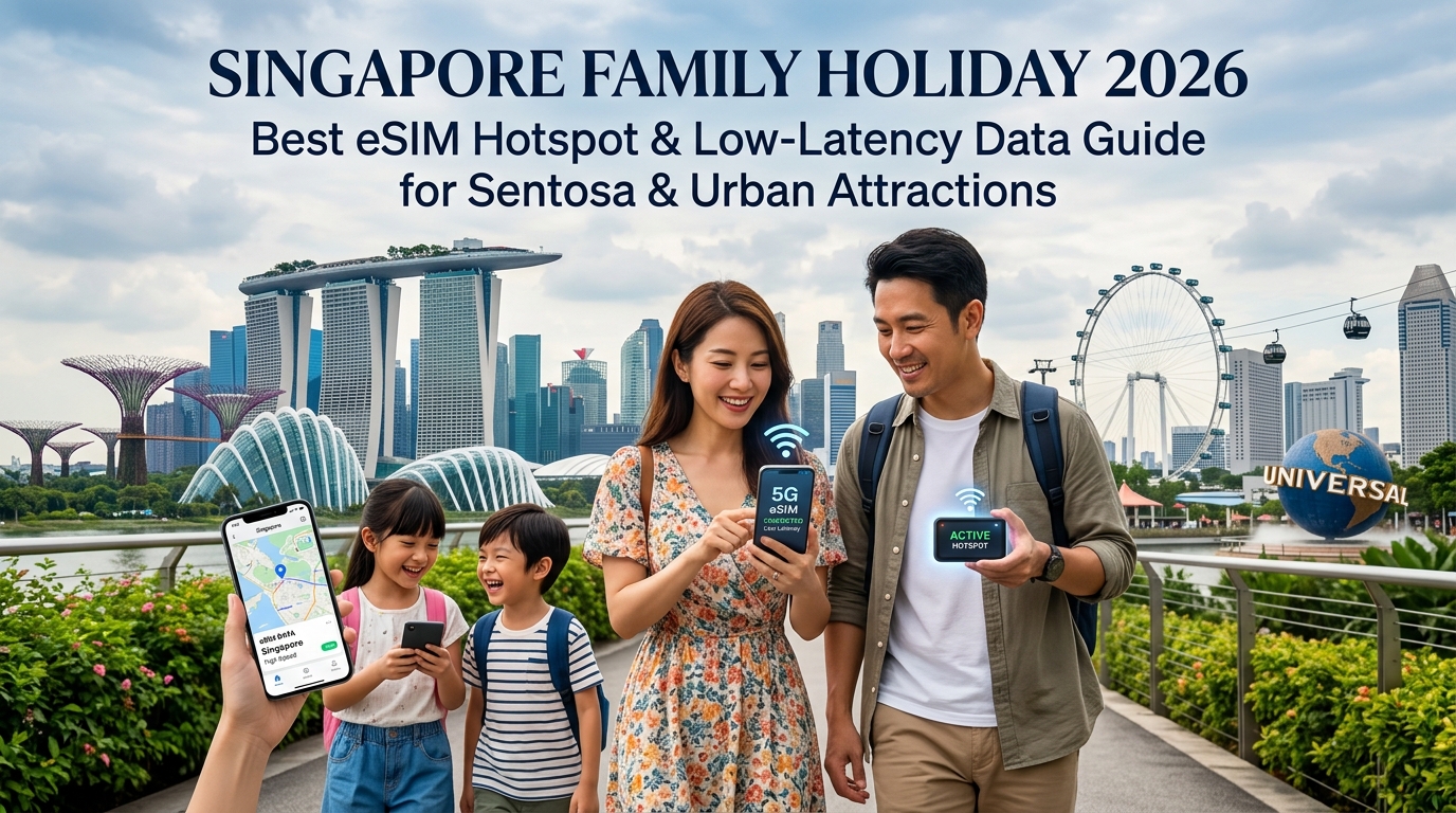 Singapore Family Holiday 2026: Best eSIM Hotspot & Low-Latency Data Guide for Sentosa & Urban Attractions