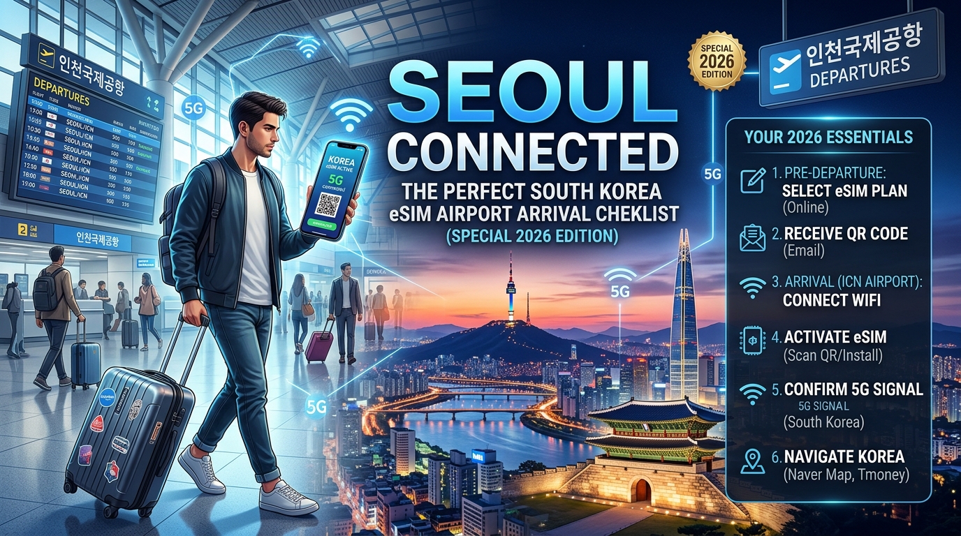 Seoul Connected: The Perfect South Korea eSIM Airport Arrival Checklist (Special 2026 Edition)