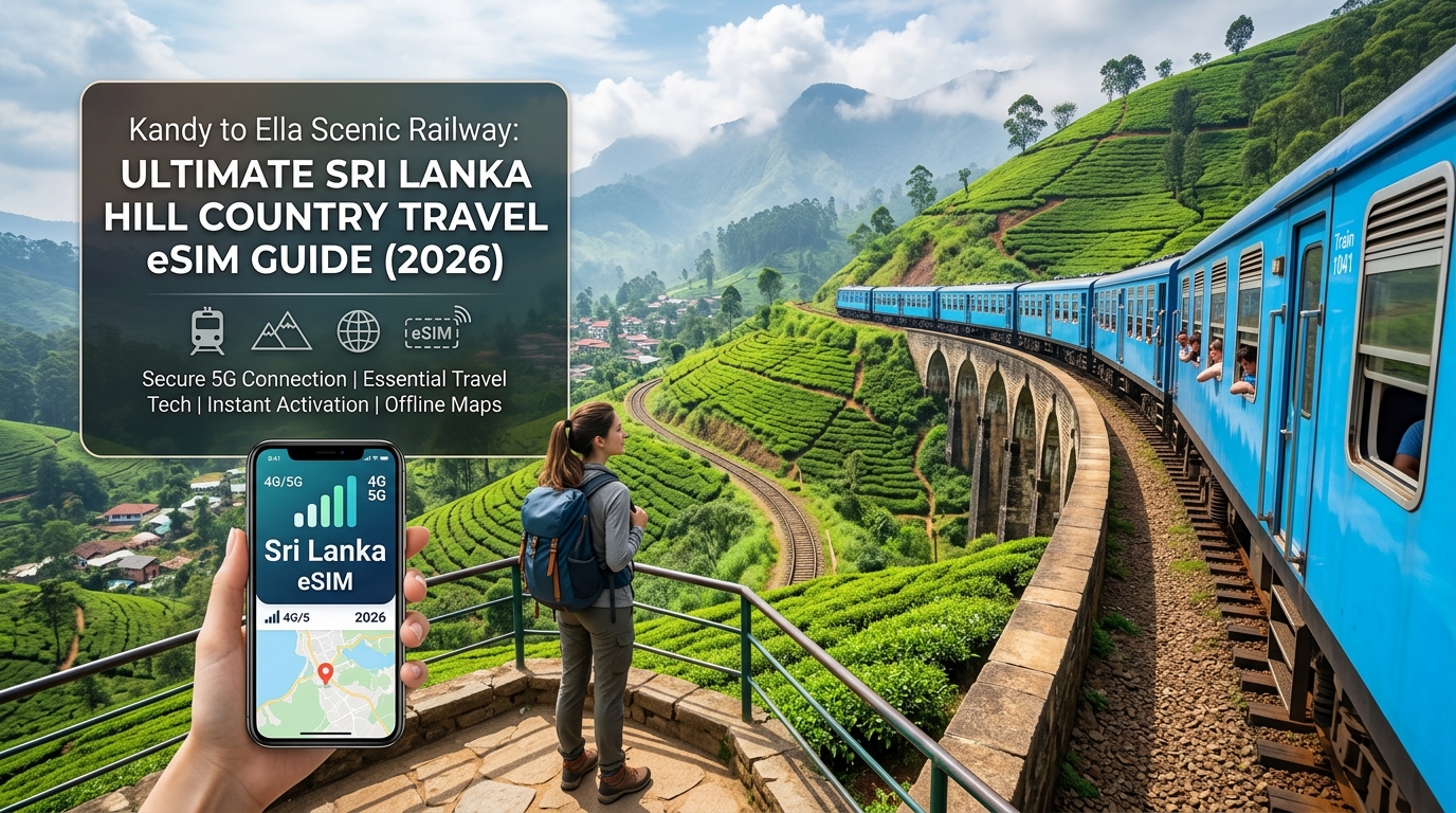 Kandy to Ella Scenic Railway: Ultimate Sri Lanka Hill Country Travel eSIM Guide (2026)