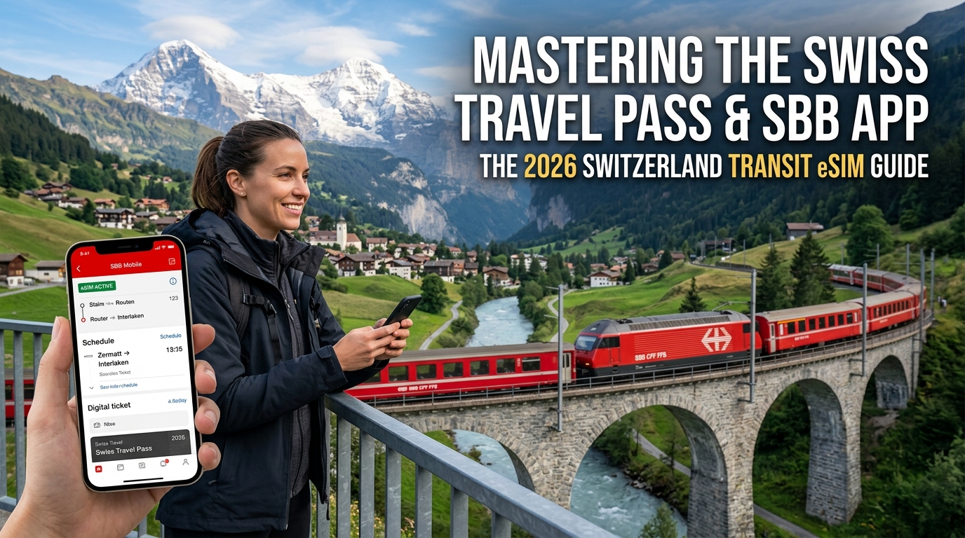 Mastering the Swiss Travel Pass & SBB App: The 2026 Switzerland Transit eSIM Guide
