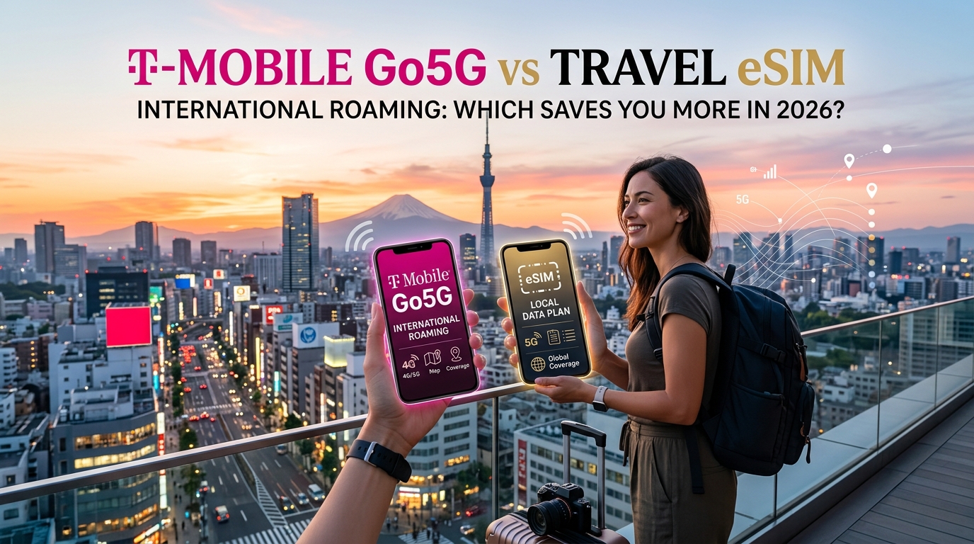 T-Mobile Go5G International Roaming vs Travel eSIM: Which Saves You More in 2026?