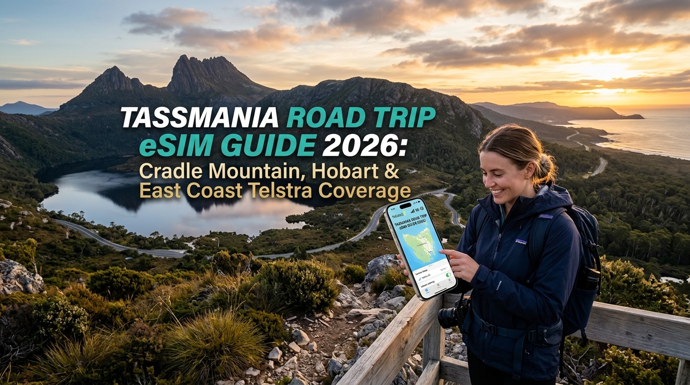 Tasmania Road Trip eSIM Guide 2026: Cradle Mountain, Hobart & East Coast Telstra Coverage