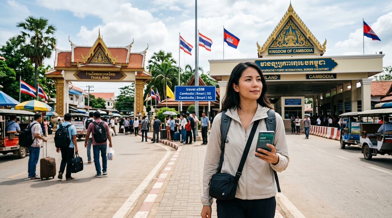 Bangkok to Siem Reap Overland: 2026 Thailand-Cambodia Border Crossing Travel eSIM Guide