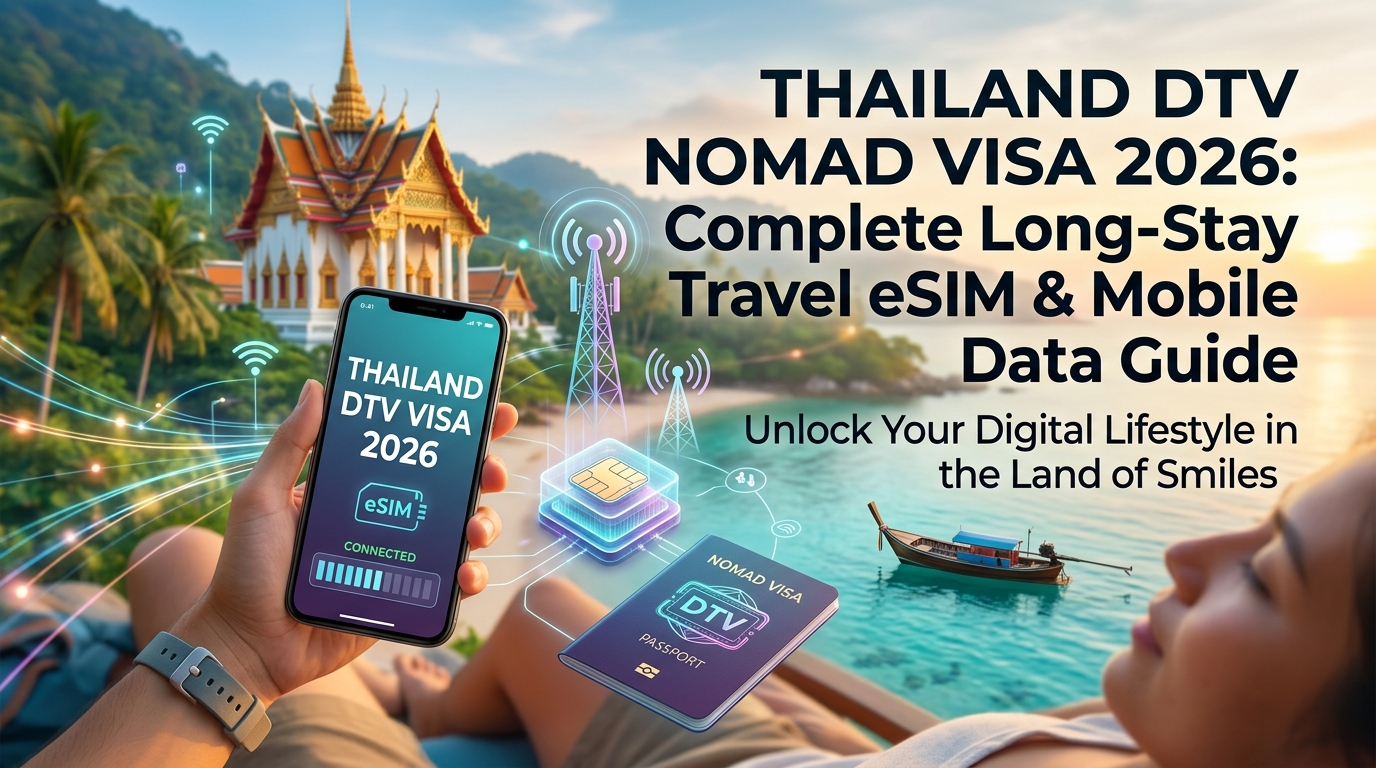 Thailand DTV Nomad Visa 2026: Complete Long-Stay Travel eSIM & Mobile Data Guide