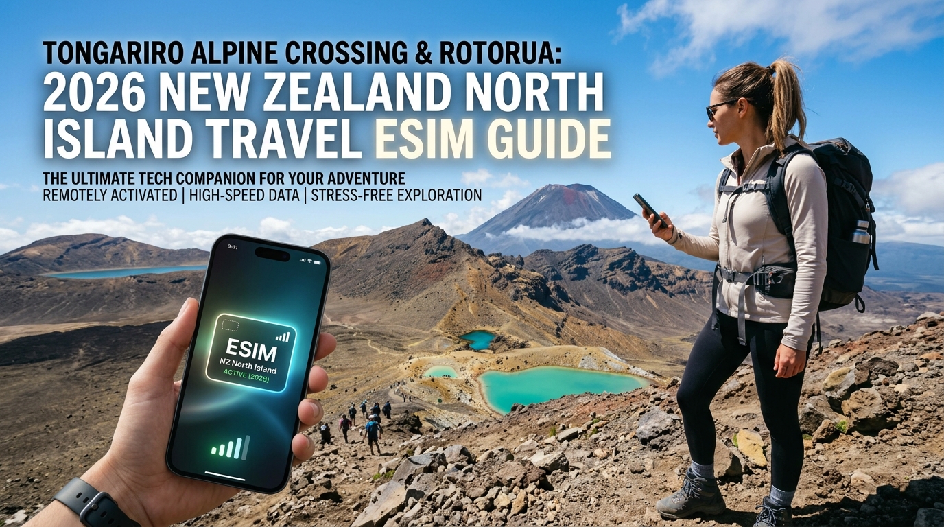 Tongariro Alpine Crossing & Rotorua: 2026 New Zealand North Island Travel eSIM Guide