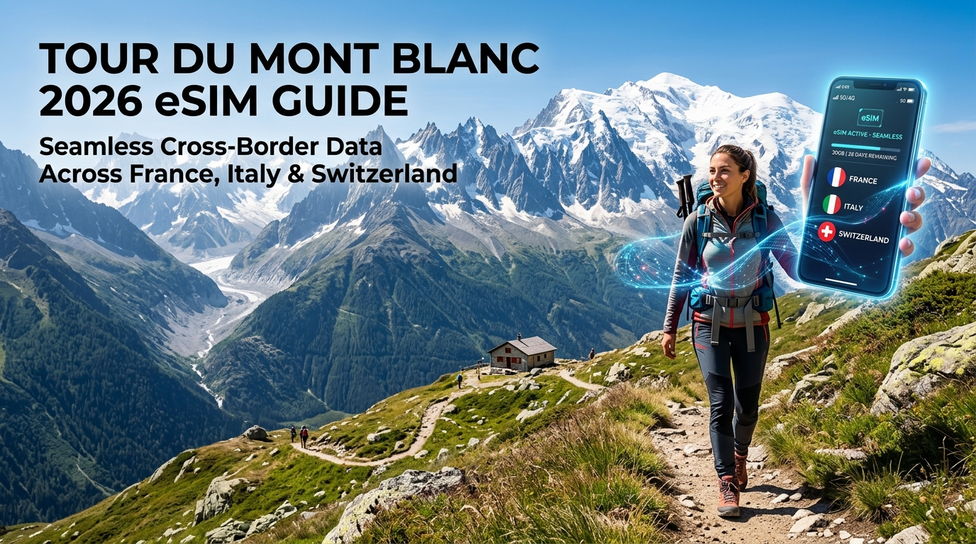 Tour du Mont Blanc 2026 eSIM Guide: Seamless Cross-Border Data Across France, Italy & Switzerland
