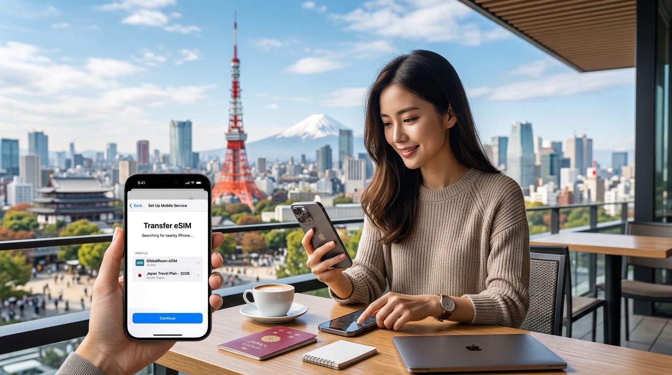 How to Transfer or Reinstall a Travel eSIM to a New iPhone While Traveling Abroad (2026 Guide)