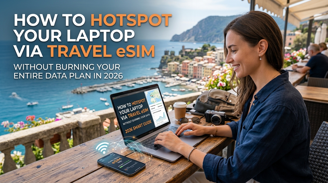How to Hotspot Your Laptop via Travel eSIM Without Burning Your Entire Data Plan in 2026