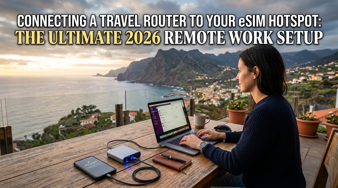 Connecting a Travel Router to Your eSIM Hotspot: The Ultimate 2026 Remote Work Setup