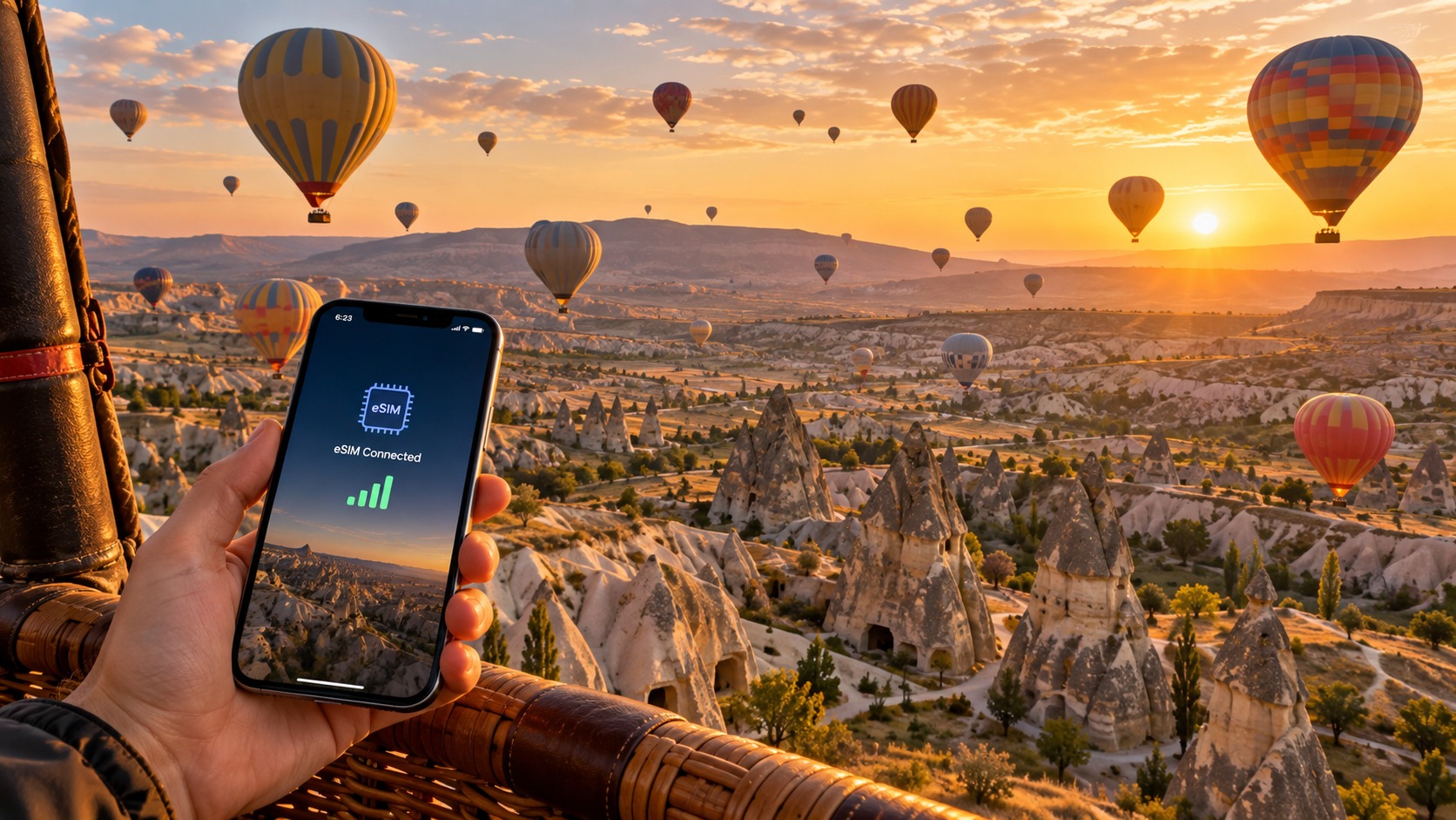 Floating Over Fairy Chimneys: Essential eSIM Tips for Cappadocia Balloon Rides in 2026