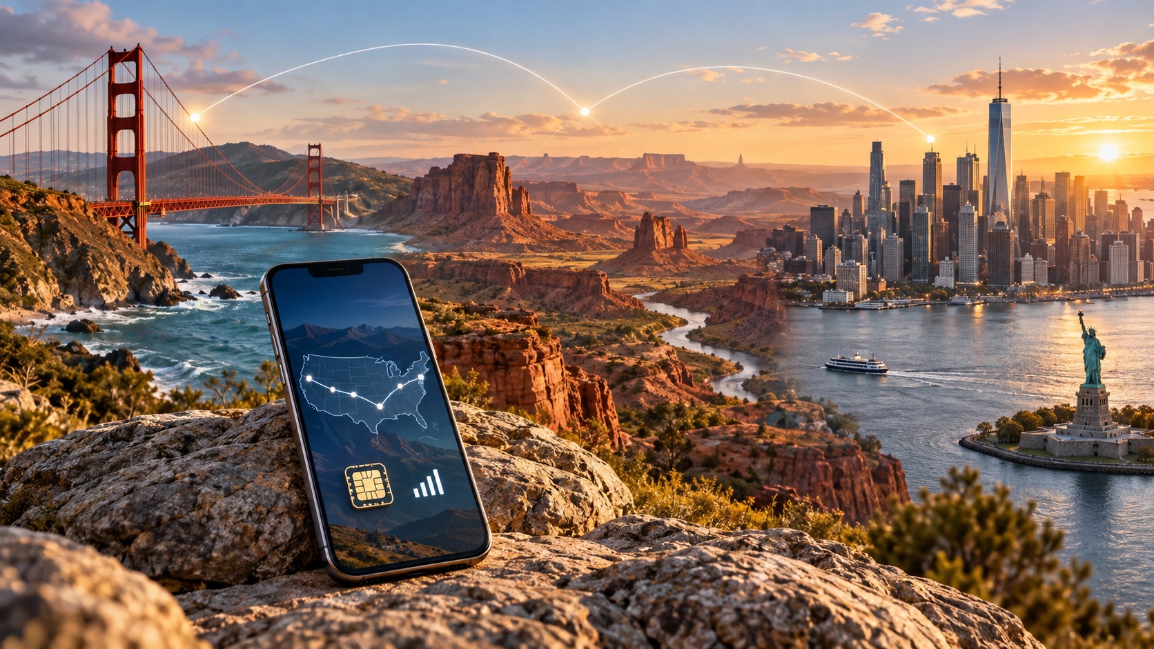 Coast to Coast: The International Visitor's Guide to USA Travel eSIMs