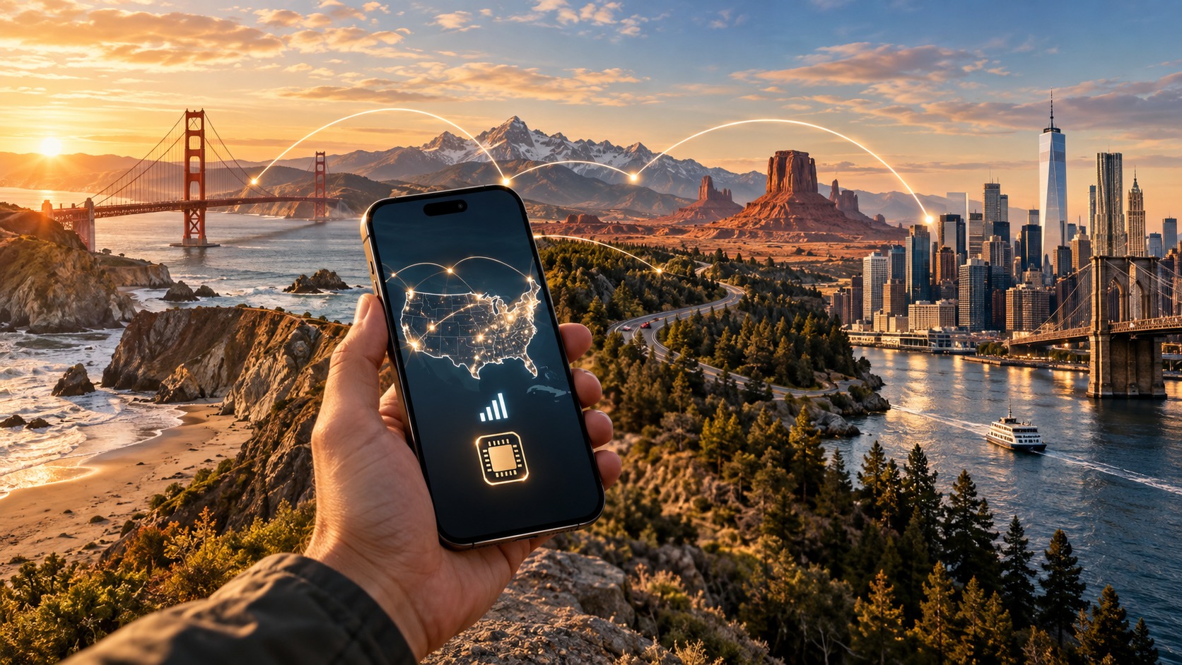 Coast to Coast: The International Visitor's Guide to USA Travel eSIMs