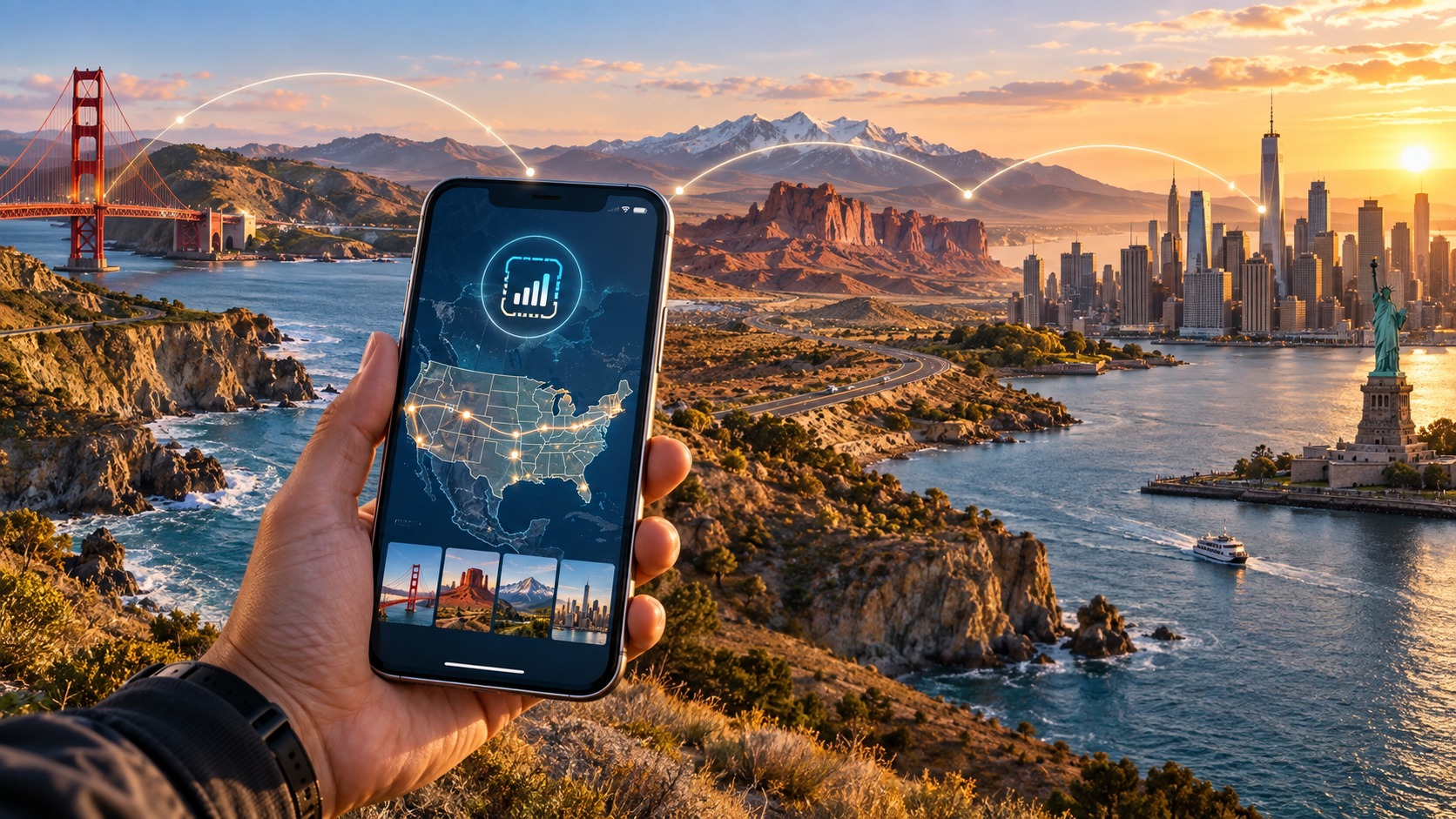 Coast to Coast: The International Visitor's Guide to USA Travel eSIMs
