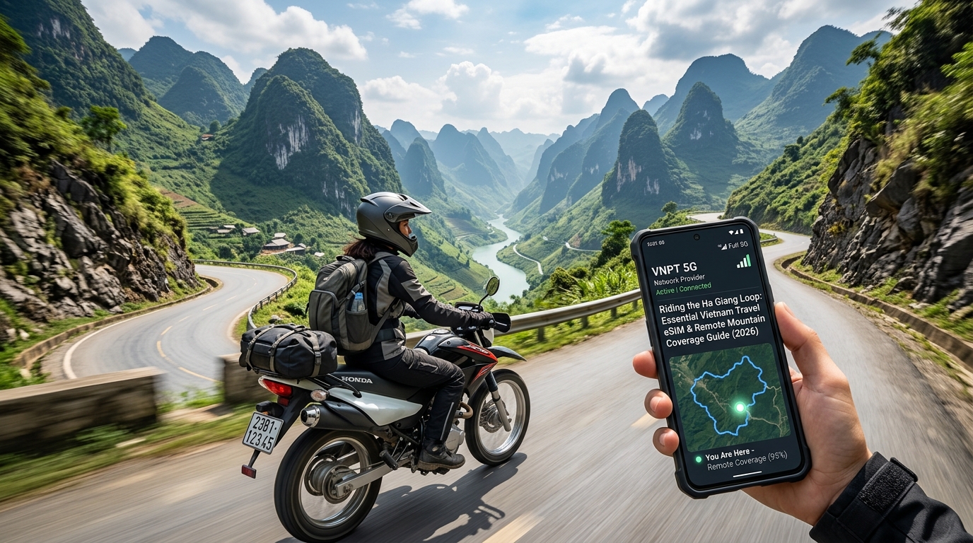 Riding the Ha Giang Loop: Essential Vietnam Travel eSIM & Remote Mountain Coverage Guide (2026)