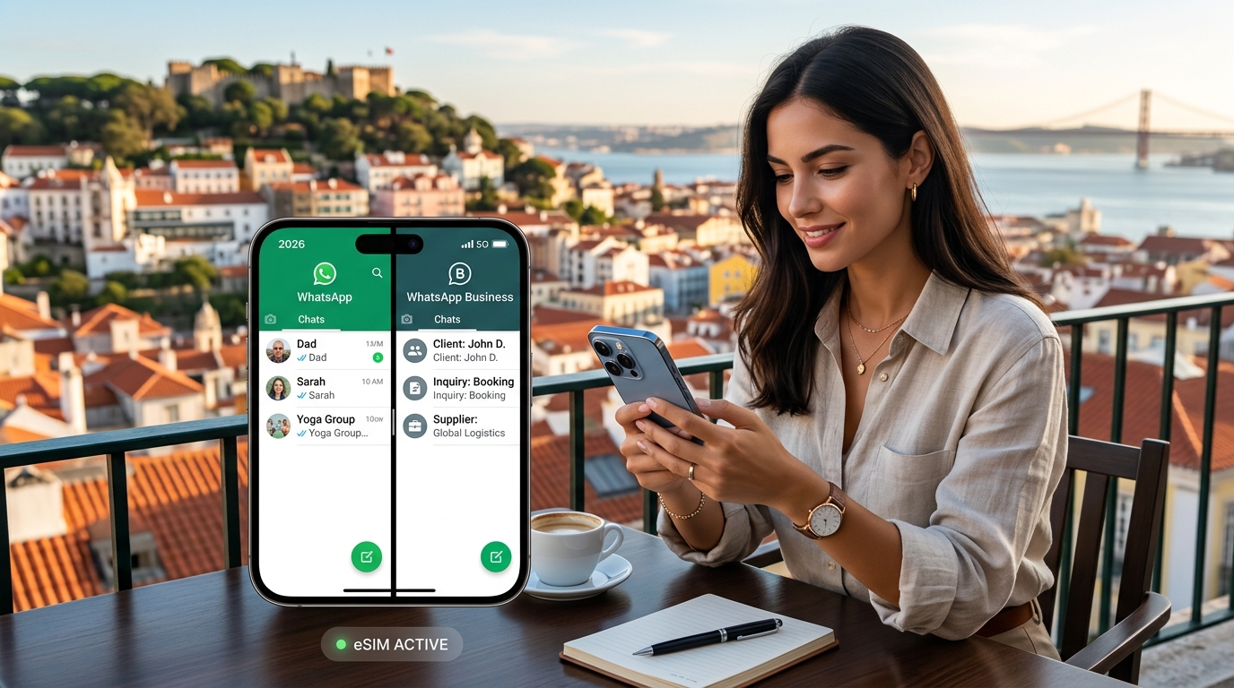 How to Run Dual WhatsApp & WhatsApp Business Abroad with a Travel eSIM in 2026