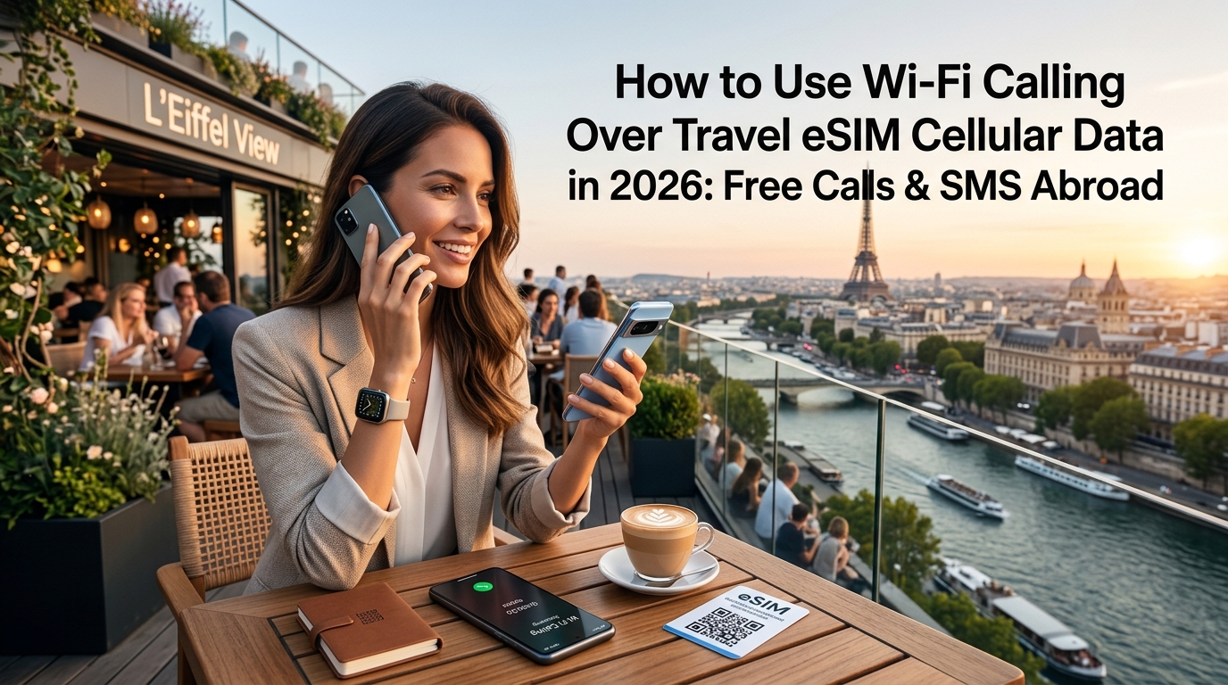 How to Use Wi-Fi Calling Over Travel eSIM Cellular Data in 2026: Free Calls & SMS Abroad